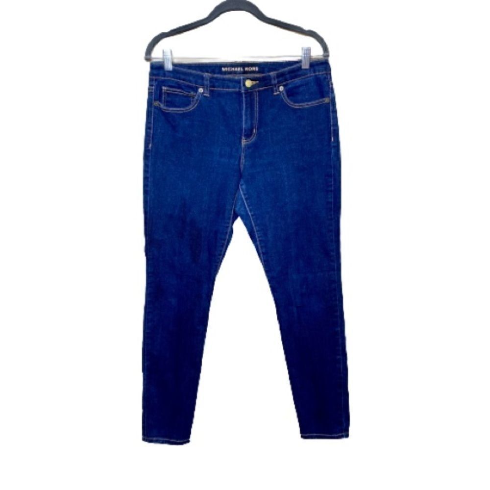 Michael Kors dark wash mid rise Izzy skinny jeans size 6
